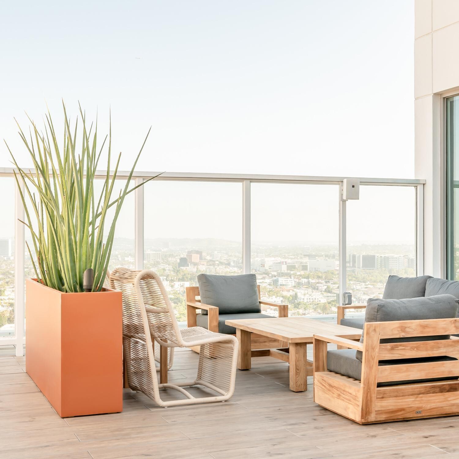 Teak + Table Monday Teak Patio Coffee Table - Balcony - Lifestyle thumbnail