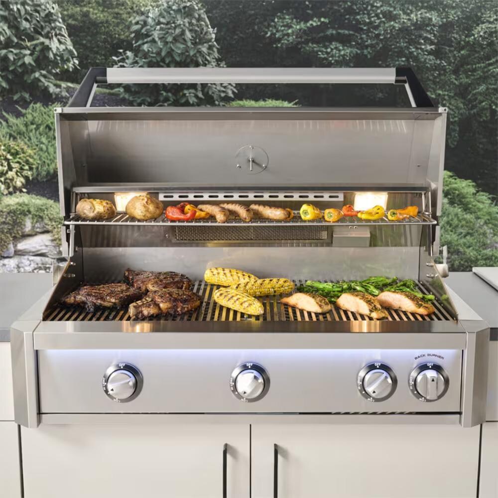 American Outdoor Grill AOG30LP 30-in L-Series Built-In Propane Grill with Lights and Rotisserie - On Patio Up Close - Lifestyle thumbnail