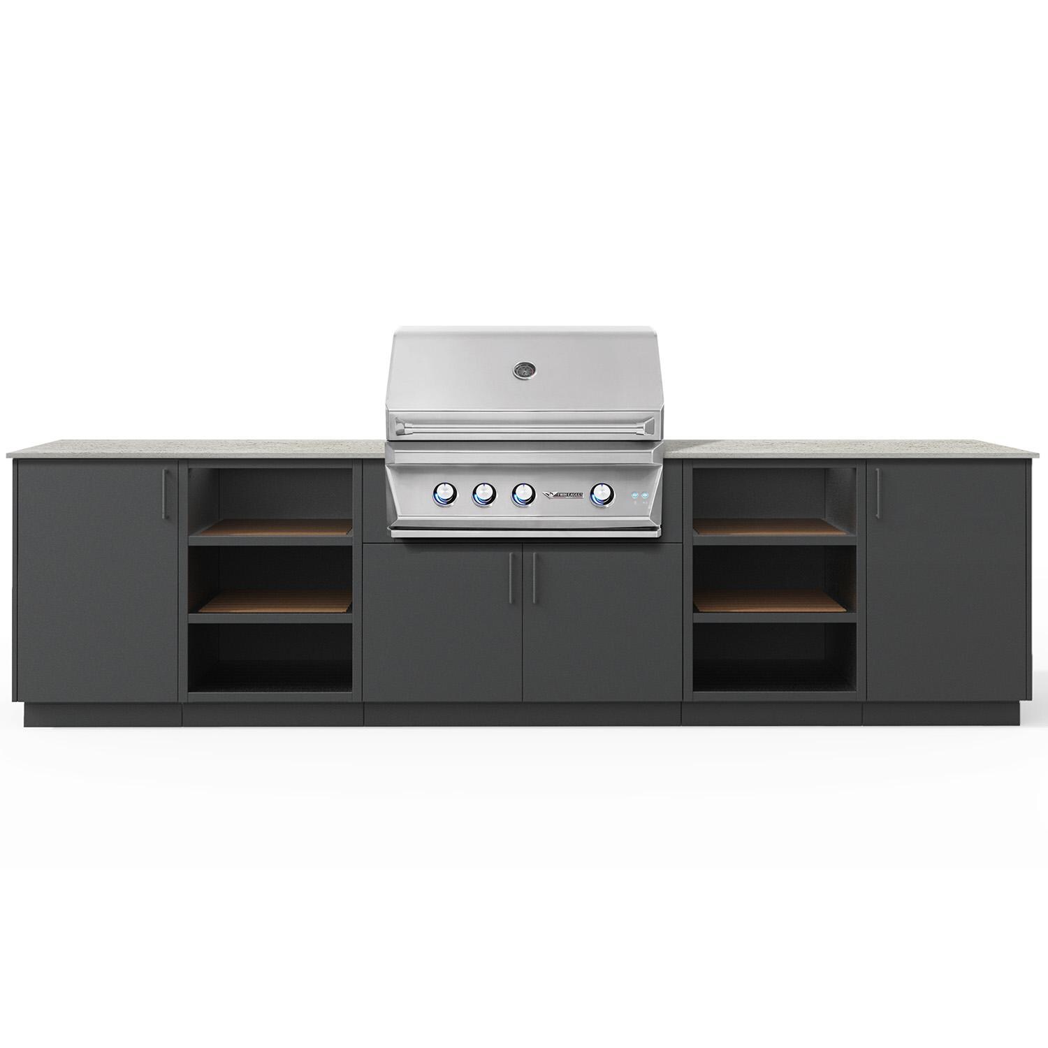 Urban Bonfire Savannah 36 Outdoor Kitchen w/ Twin Eagles Propane Grill, Keon Dekton Countertop & Anthracite Finish - B-Savannah-36-TwinEagles-Keon-Anthracite