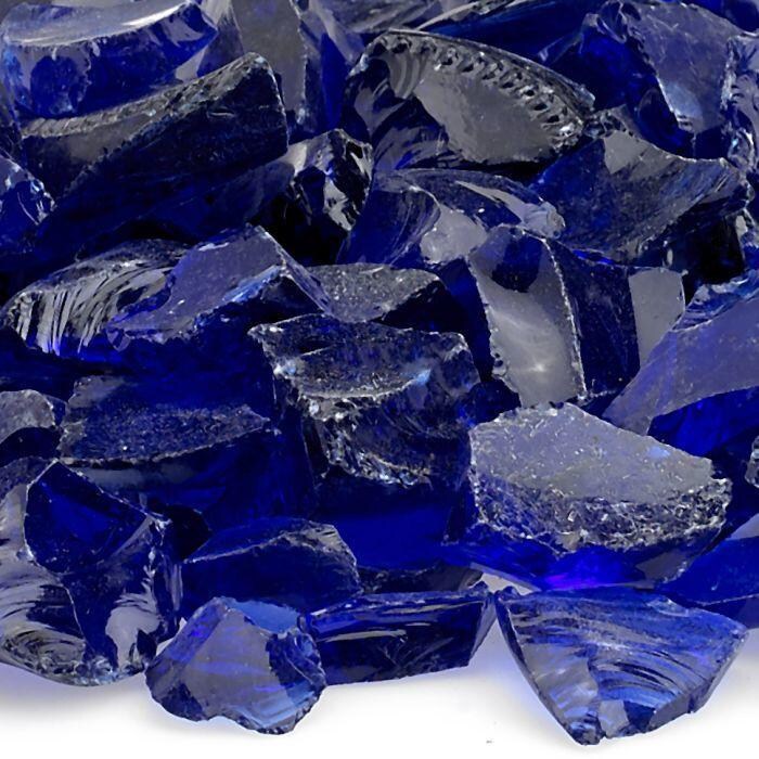 BBQGuys Signature 1/2-in to 1-in Dark Blue Fire Pit Glass - 10 Pounds
