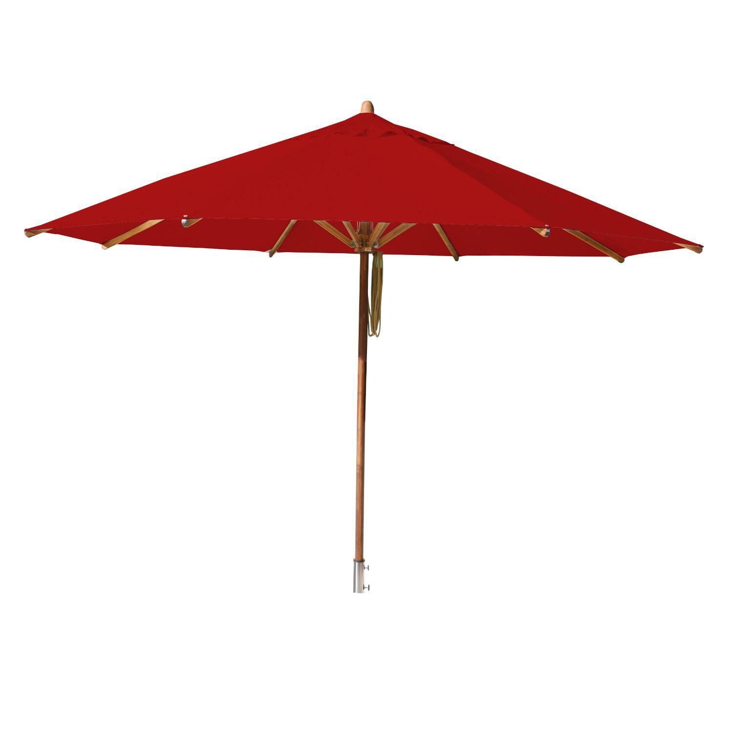 Bambrella Levante 13 Ft. Round Market Umbrella - Red Canopy