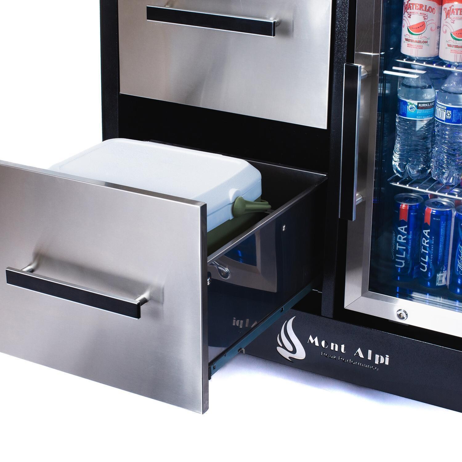 Mont Alpi MAPCL Large Outdoor Prep Center / Bar Cart - Open Bottom Drawer - Detail thumbnail