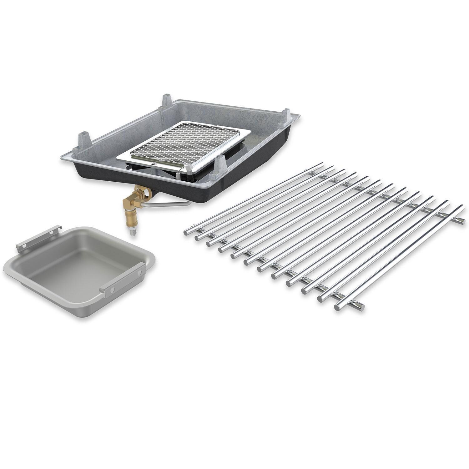Broil King 18674 Propane Infrared Side Burner Kit - Accessories Included - White Background thumbnail
