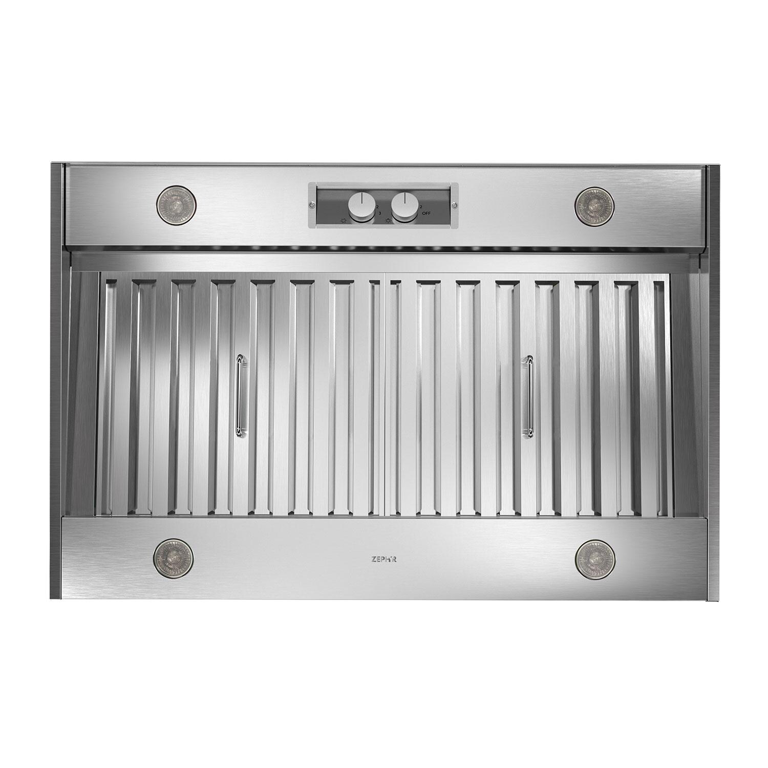 Zephyr AK9834BS 36-Inch Spruce Outdoor Wall Hood Insert - Vent Side - White Background thumbnail