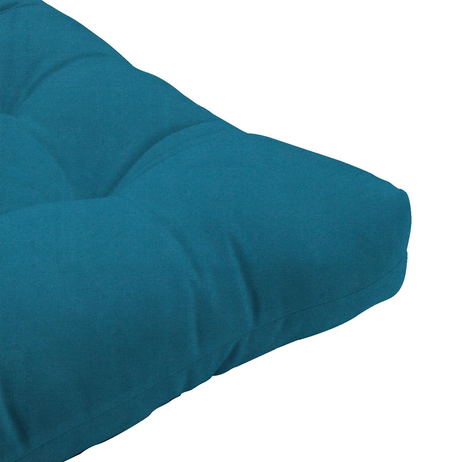 Sunbrella Spectrum Peacock Extra Long Outdoor Replacement Chaise Lounge Cushion By UltimatePatio.com - Corner Detail thumbnail