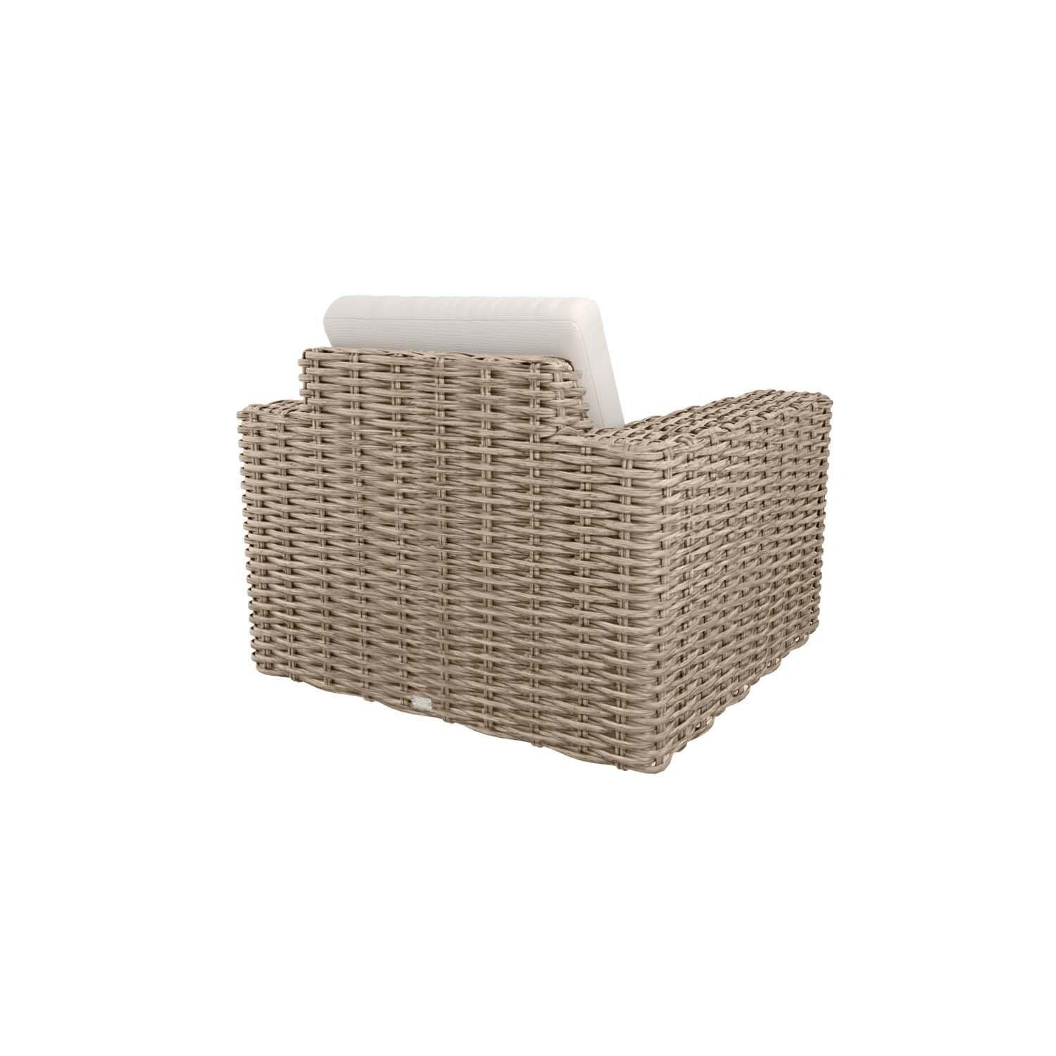 Mia Wicker Club Chair in Barley By Ebel - Back View - White Background thumbnail