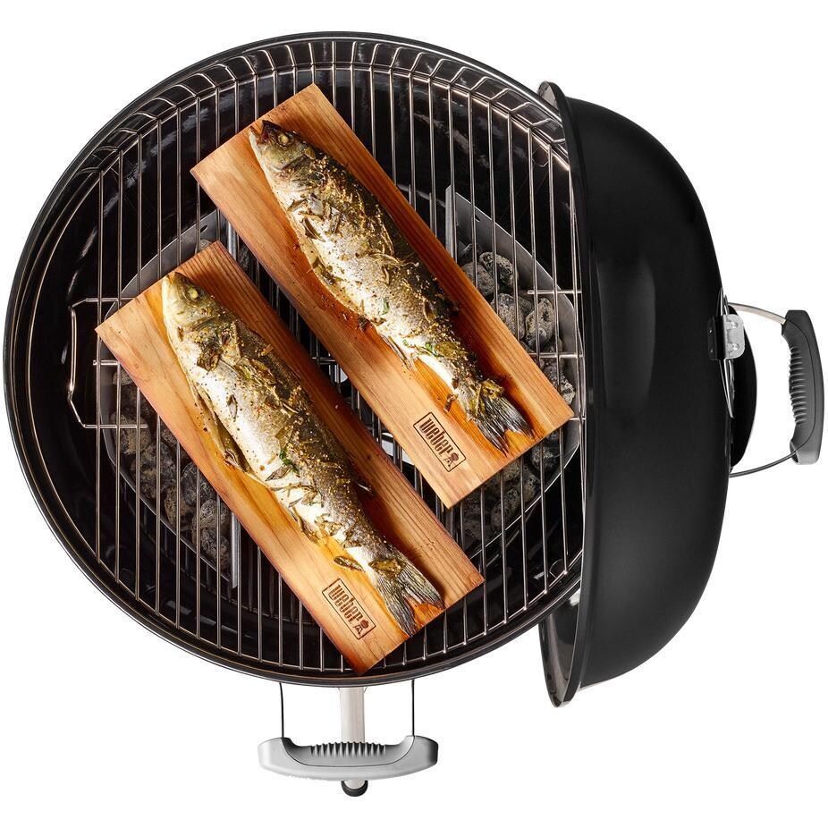 Weber 1211001 Jumbo Joe 18-Inch Portable Charcoal Grill - Grilling Fish On The Jumbo-Size 18-Inch Cooking Grid (accessories not included) - White Background thumbnail