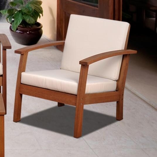 Amazonia Murano Eucalyptus Patio Lounge Chair thumbnail