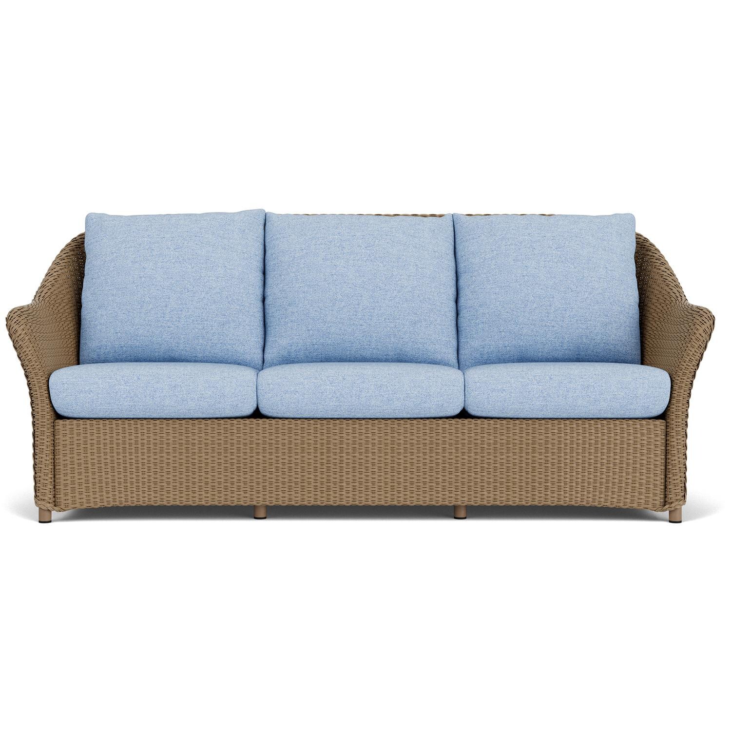 Weekend Retreat Lloyd Loom Sofa in Fawn/Demo Skyway by Lloyd Flanders