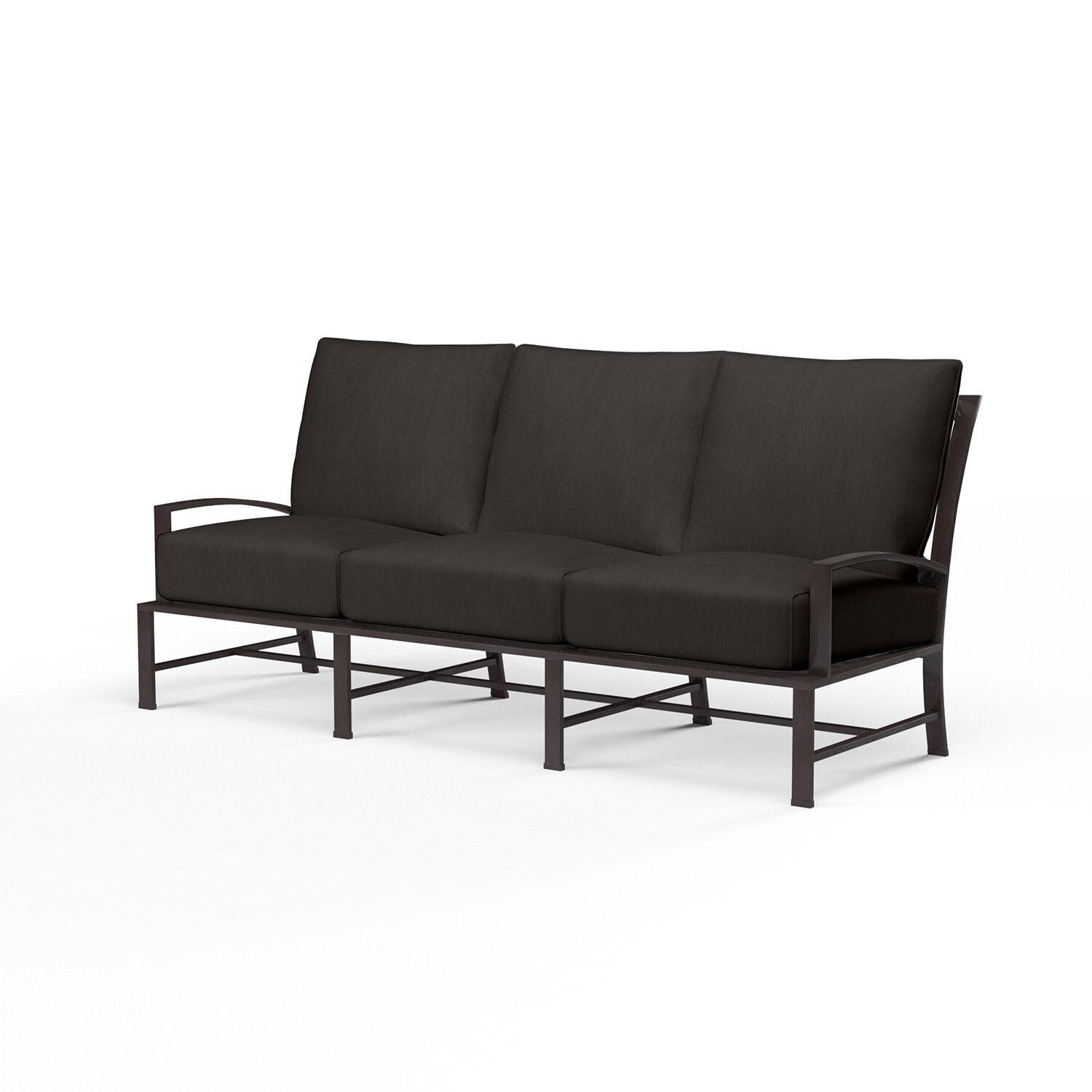 La Jolla Aluminum Patio Sofa in Spectrum Carbon w/ Self Welt By Sunset West - Display - White Background thumbnail