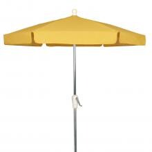 FiberBuilt 7.5 Ft. Aluminum Market Patio Umbrella With Crank Lift - Yellow image