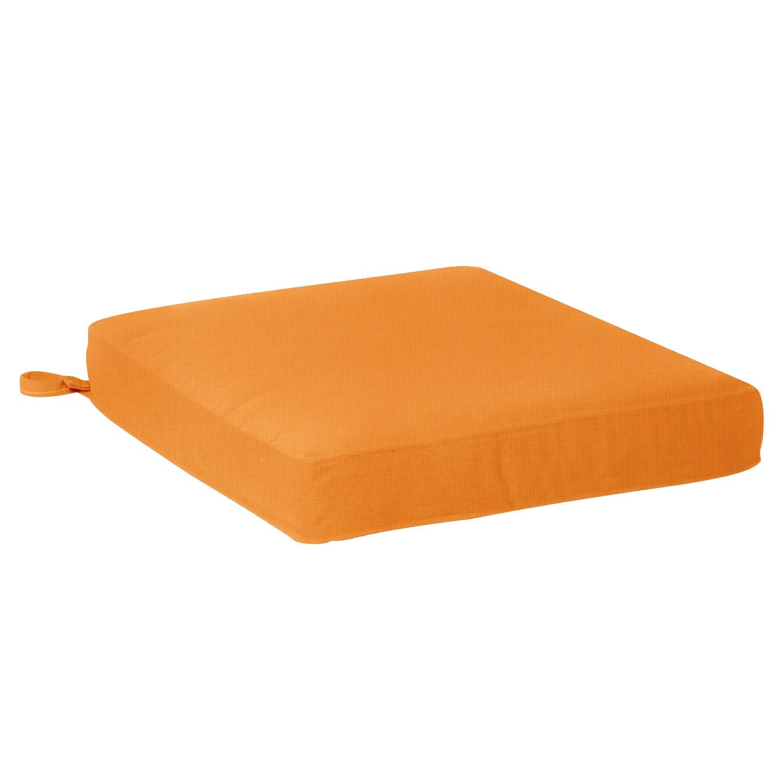 Sunbrella Canvas Tangerine Extra Large Outdoor Replacement Seat Cushion W/ Knife Edge By BBQGuys