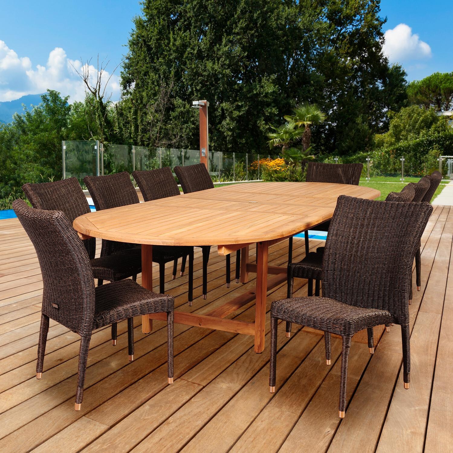 Amazonia District 10-Person Resin Wicker Patio Dining Set ...