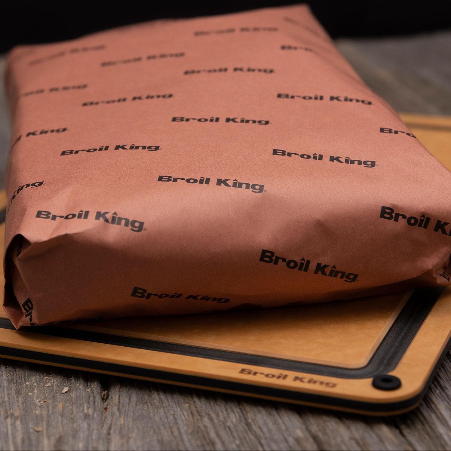 Broil King 69600 Butcher Paper - Wrapped Paper on Cut Board - Grill - Up Close - Lifestyle thumbnail