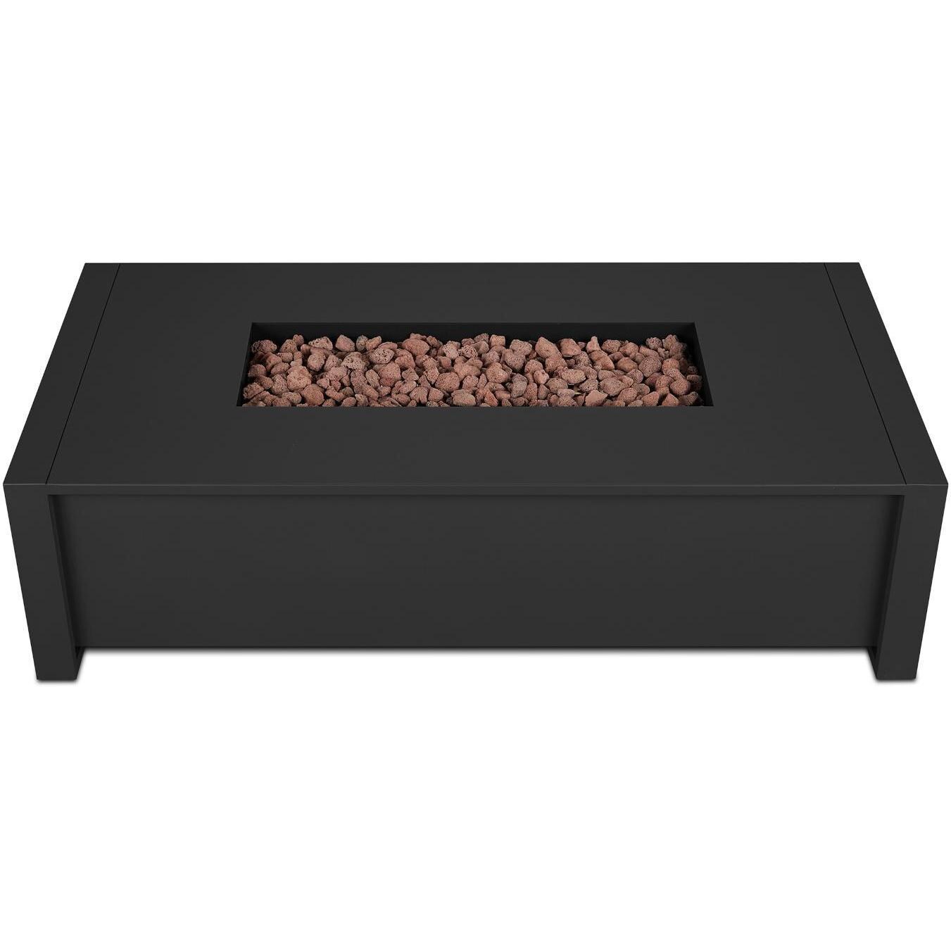 Lakeview Outdoor Designs SC-6340LP-BLK Lafitte 52-Inch Rectangle Propane Gas Fire Table - Top View thumbnail