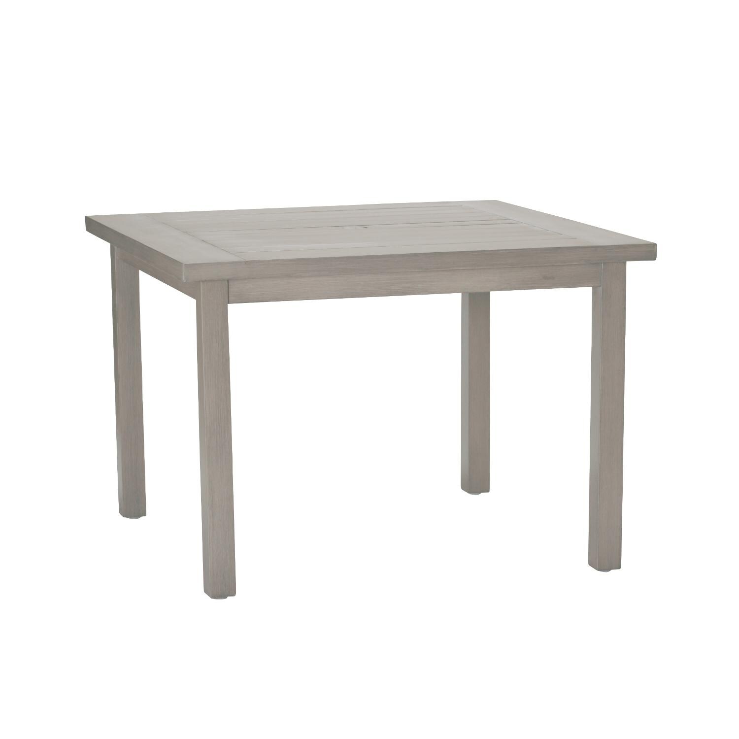 Summer Classics Club Aluminum Square Dining Table - Oyster