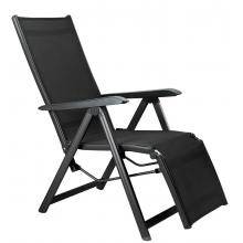 KETTLER Basic Plus Aluminum Patio Relaxer Lounge Chair - Gray Frame / Gray Sling image