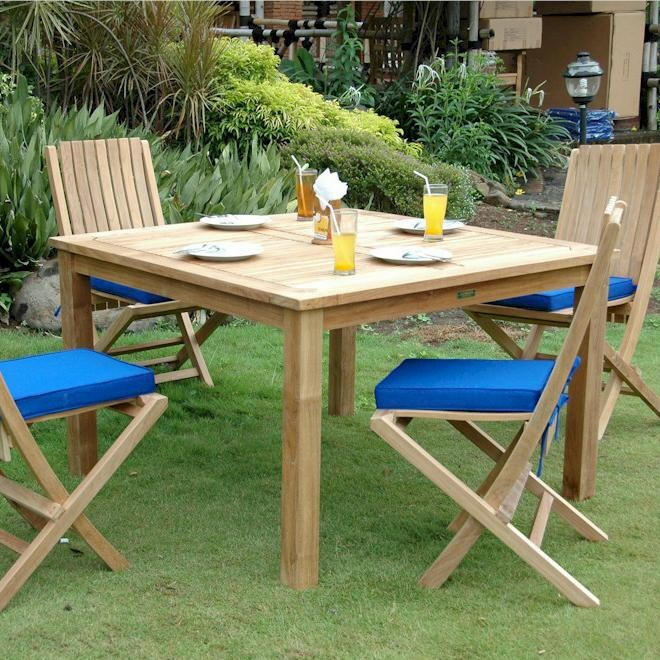 Anderson Teak Windsor Comfort 4-Person Teak Patio Dining Set : BBQGuys