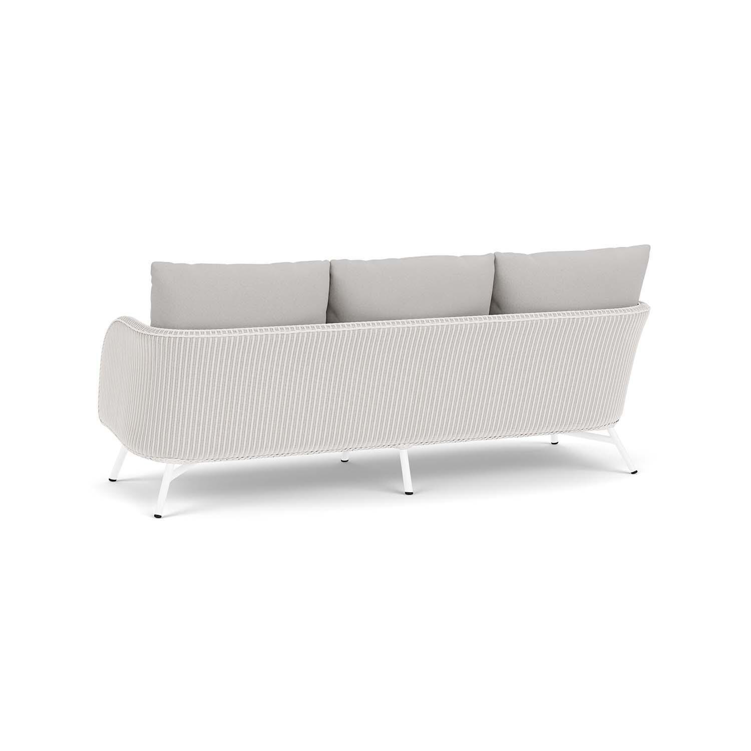 Lloyd Flanders Essence Sofa W/Tundra Dove Fabric - White Finish - Back Left thumbnail