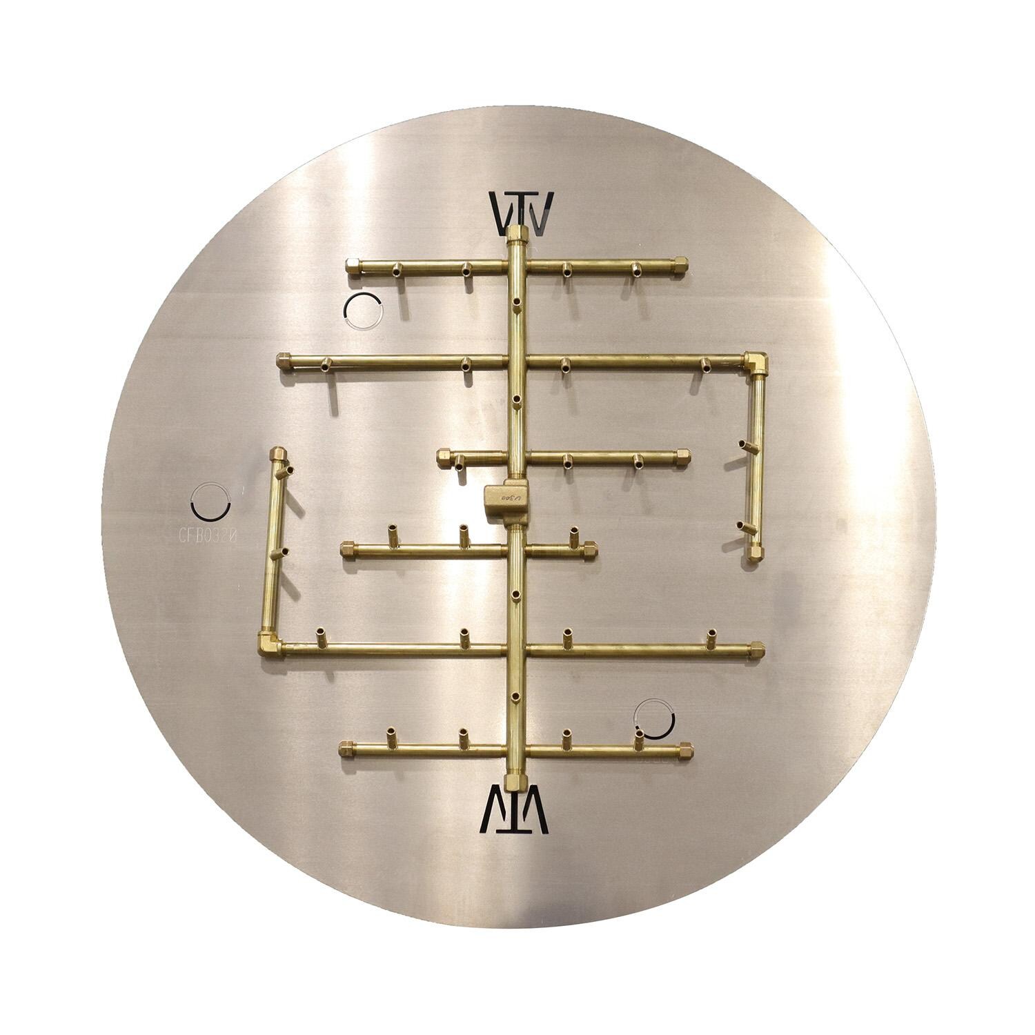 Warming Trends U300ALPL36C 25 X 22 Inch CROSSFIRE Brass Burner w/ 36-in Circular Plate - Burner - White Background thumbnail