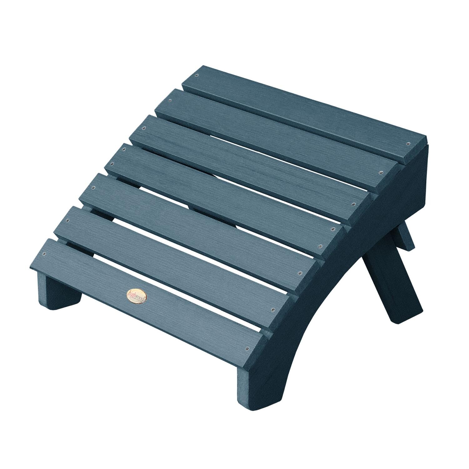 Highwood USA Folding Adirondack Ottoman - Nantucket Blue image