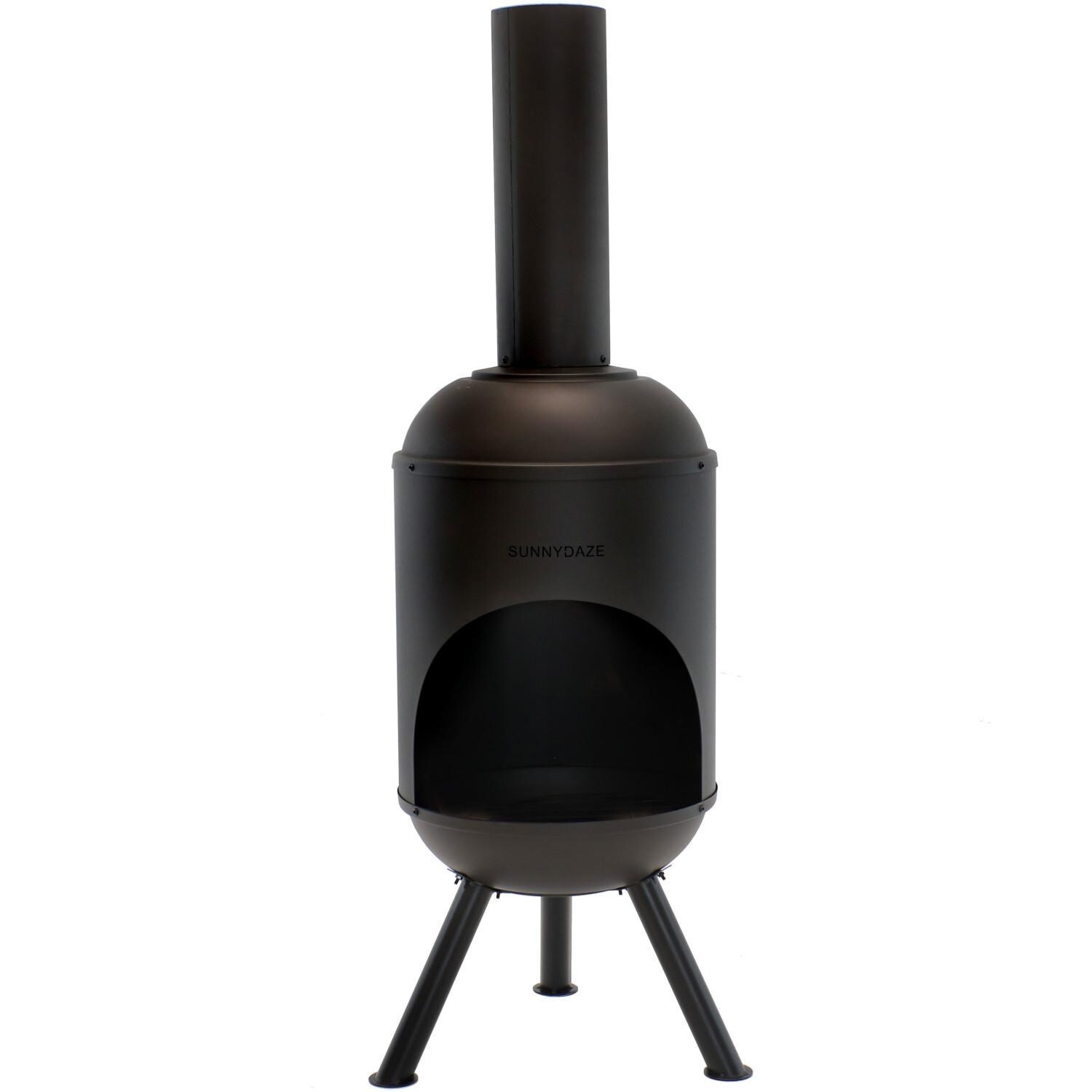Ultimate Patio 60-Inch Steel Wood Burning Chiminea - Front View thumbnail