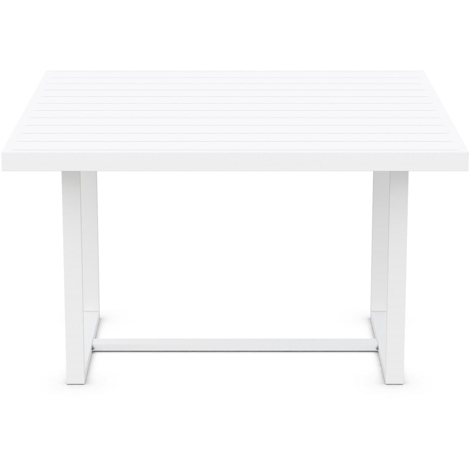 Azzurro Living Pavia 48 Inch White Aluminum Dining Table - Front - White Background thumbnail