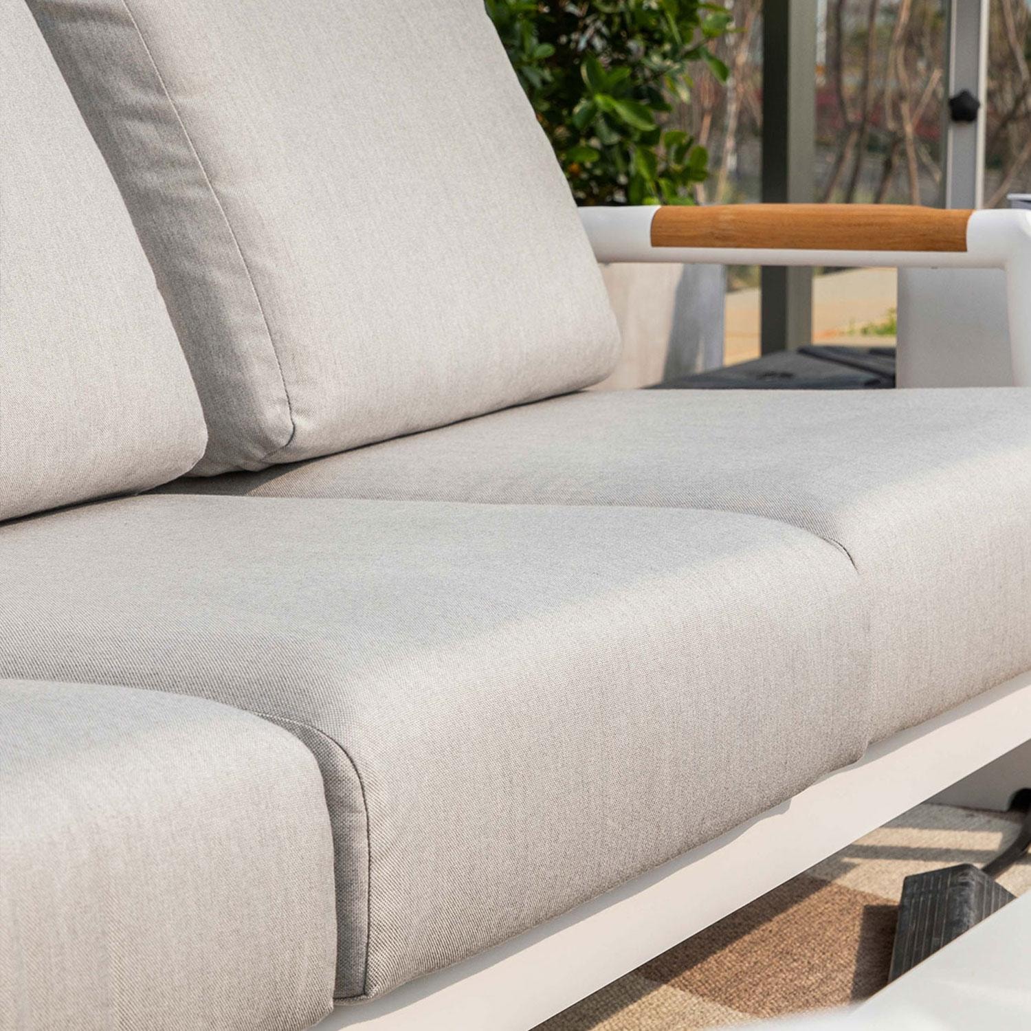 Elementi OS-2501T Santorini Outdoor Aluminum Sofa w/ Sunbrella Cushions - Cushion Thickness - Detail thumbnail