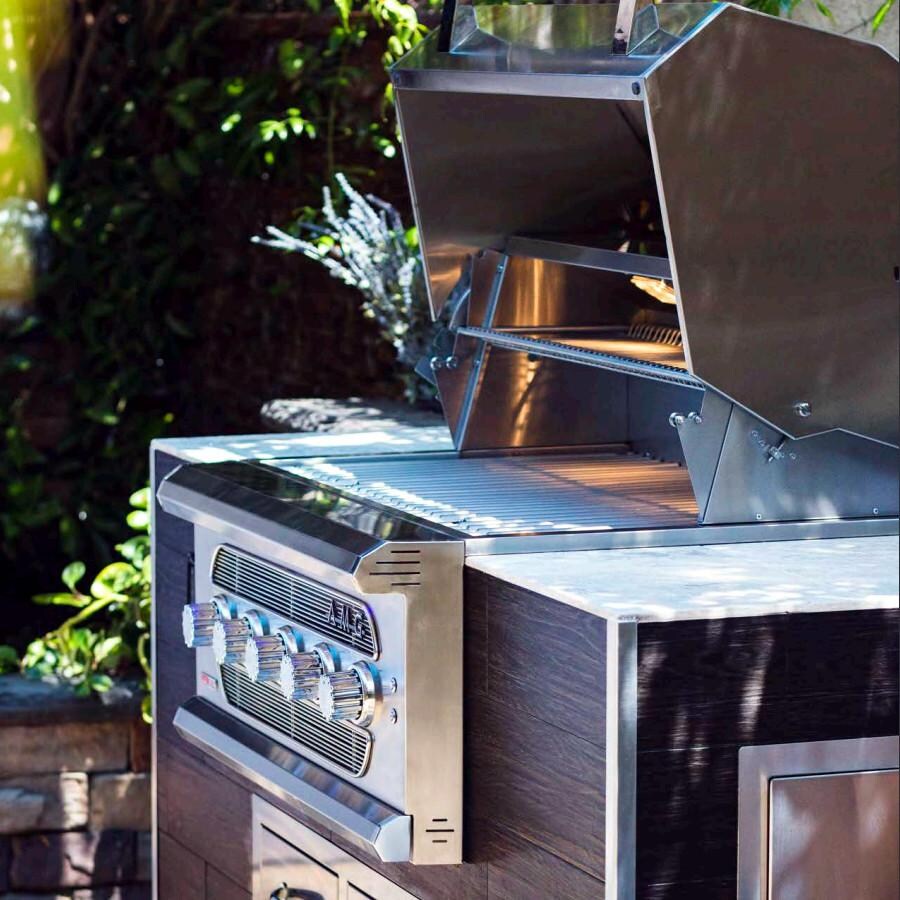 American Muscle Grill 36-Inch Built-In Gas Grill - In Outdoor Kitchen Angled View thumbnail