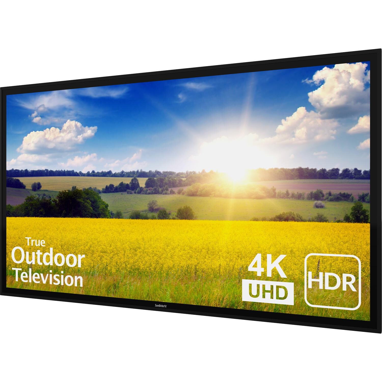 SunBriteTV SB-P2-65-4K-BL Pro 2 Series 65-Inch LED HDR 4K Outdoor TV - Full Sun - Black - Angled View thumbnail