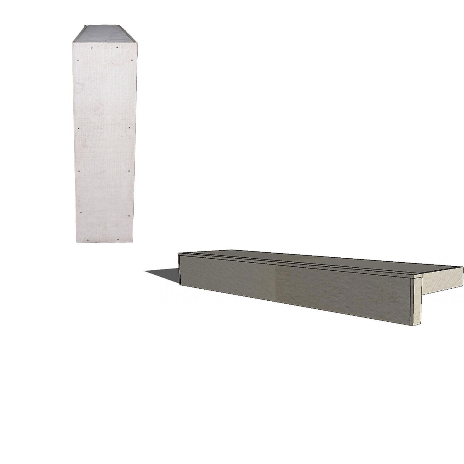 Universal 6 Inch Outdoor Kitchen Filler Cabinet - ADA And Universal 6 Inch Ready To Finish Overhang Raised Bar