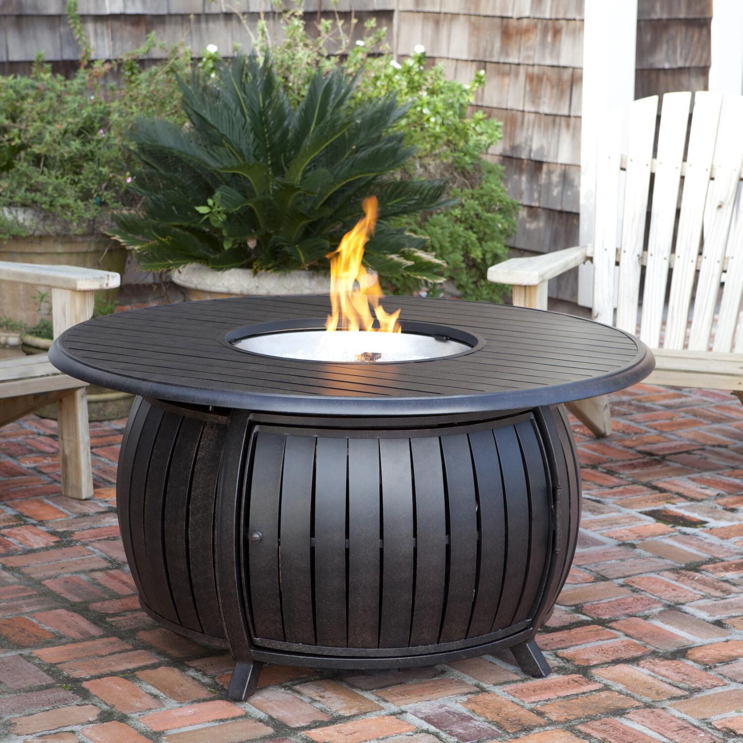 Haven Bay 47-Inch Propane Gas Fire Pit Table By Ultimate Patio - Antique Bronze - 61832 thumbnail