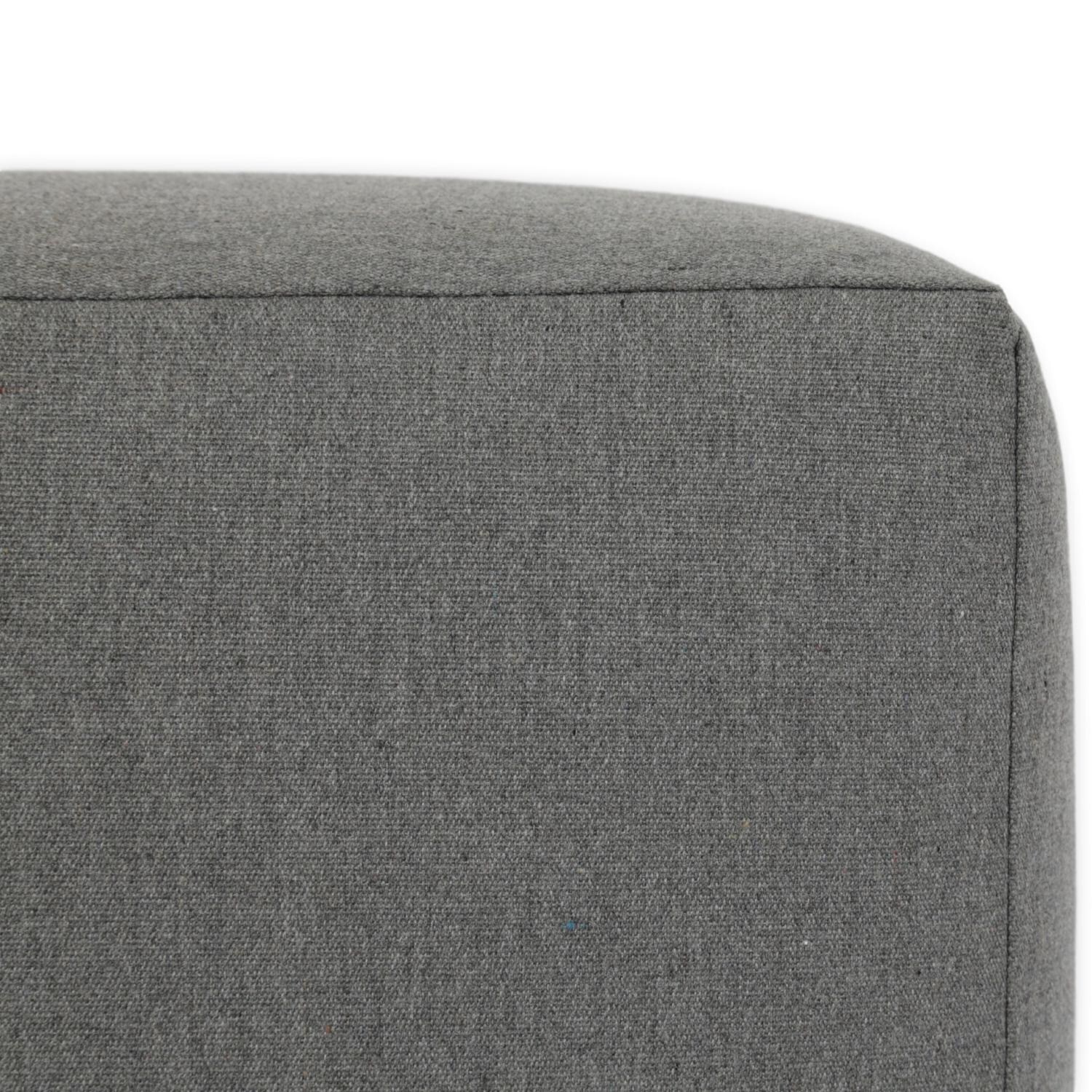 Sunset West - Pouf-CO48SQ-18004 - Bazaar 48-Inch Square Patio Pouf Coffee Table/Ottoman W/ Sunbrella Heritage Granite Fabric - Corner Detail thumbnail