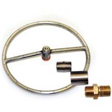 HPC 12-Inch Propane Gas Fire Pit Kit With Round Stainless Steel Ring Burner - Match Light image