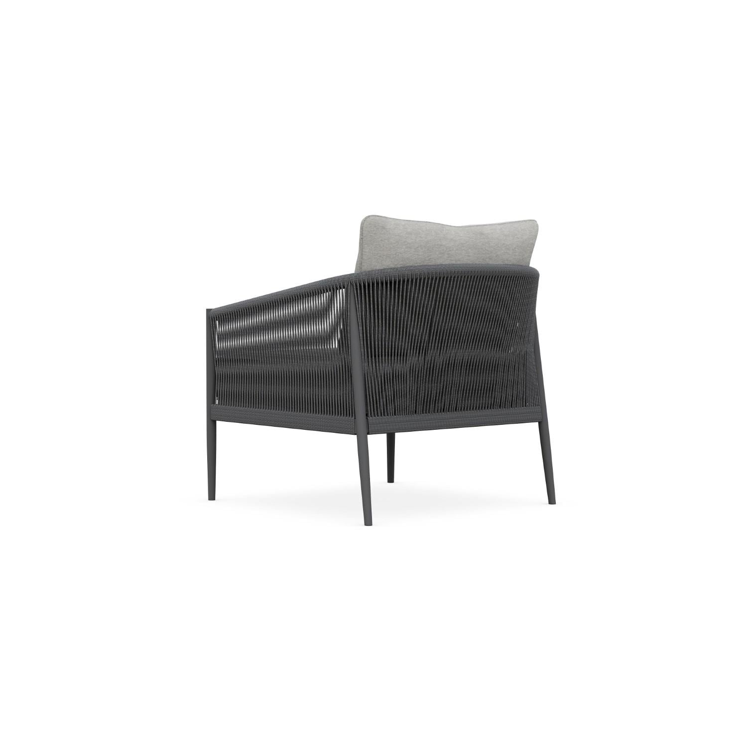 Catalina Woven Rope Club Chair in Ash/Fog by Azzurro Living : BBQGuys