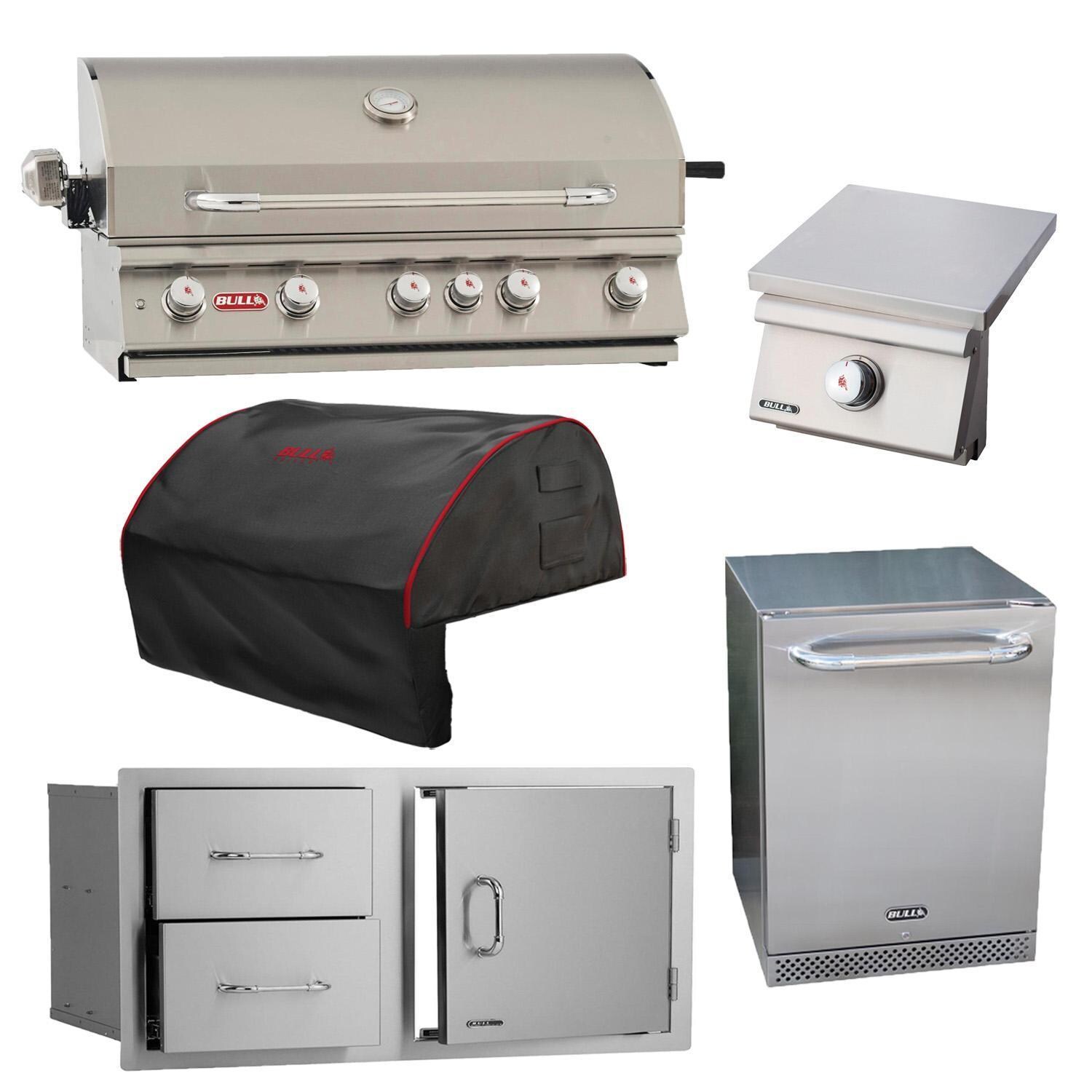 Bull Brahma 38 Inch 5-Piece Propane Grill Master Bundle - White Background thumbnail
