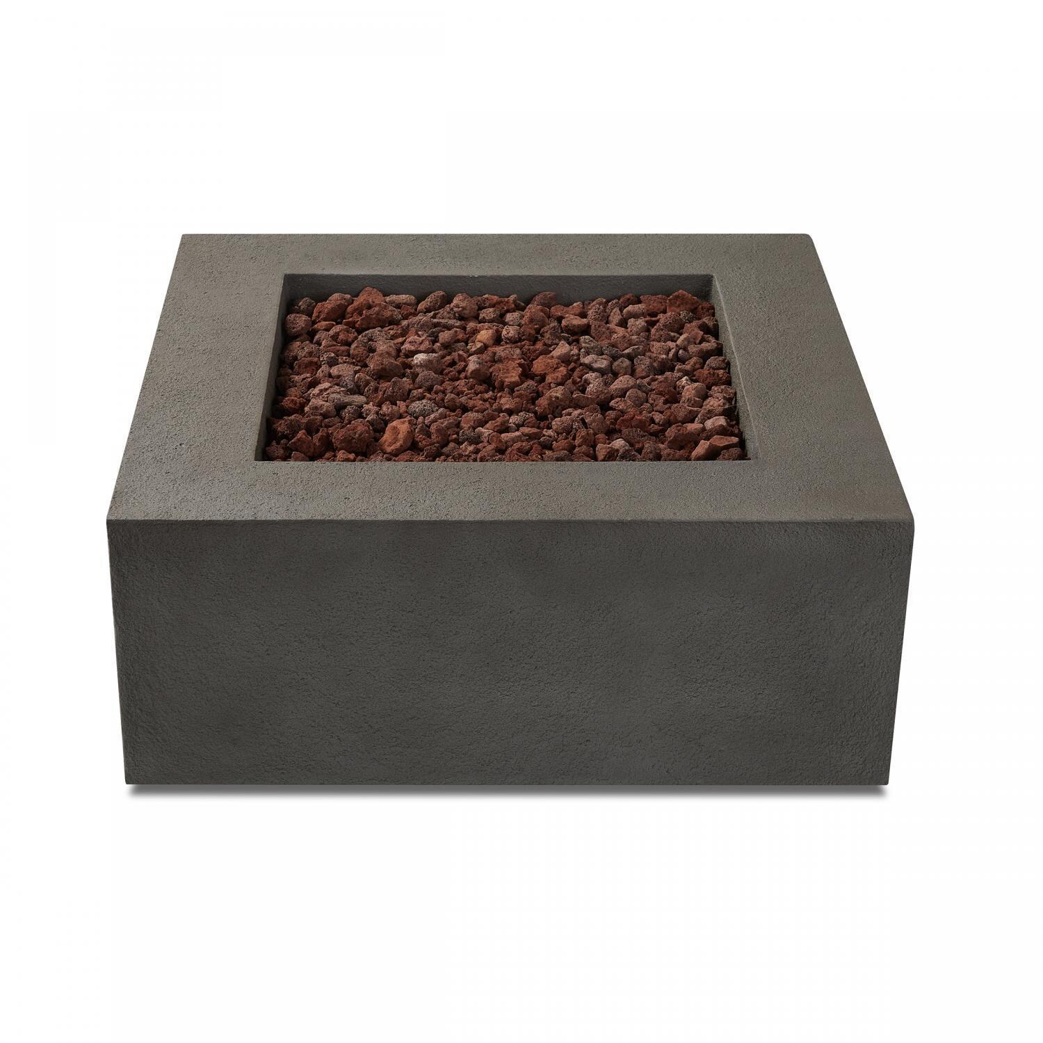 Lakeview Outdoor Designs SC-9720NG-GLG Villa Flora 36-Inch Square Natural Gas Fire Pit Table - Glacier Gray - Top View thumbnail