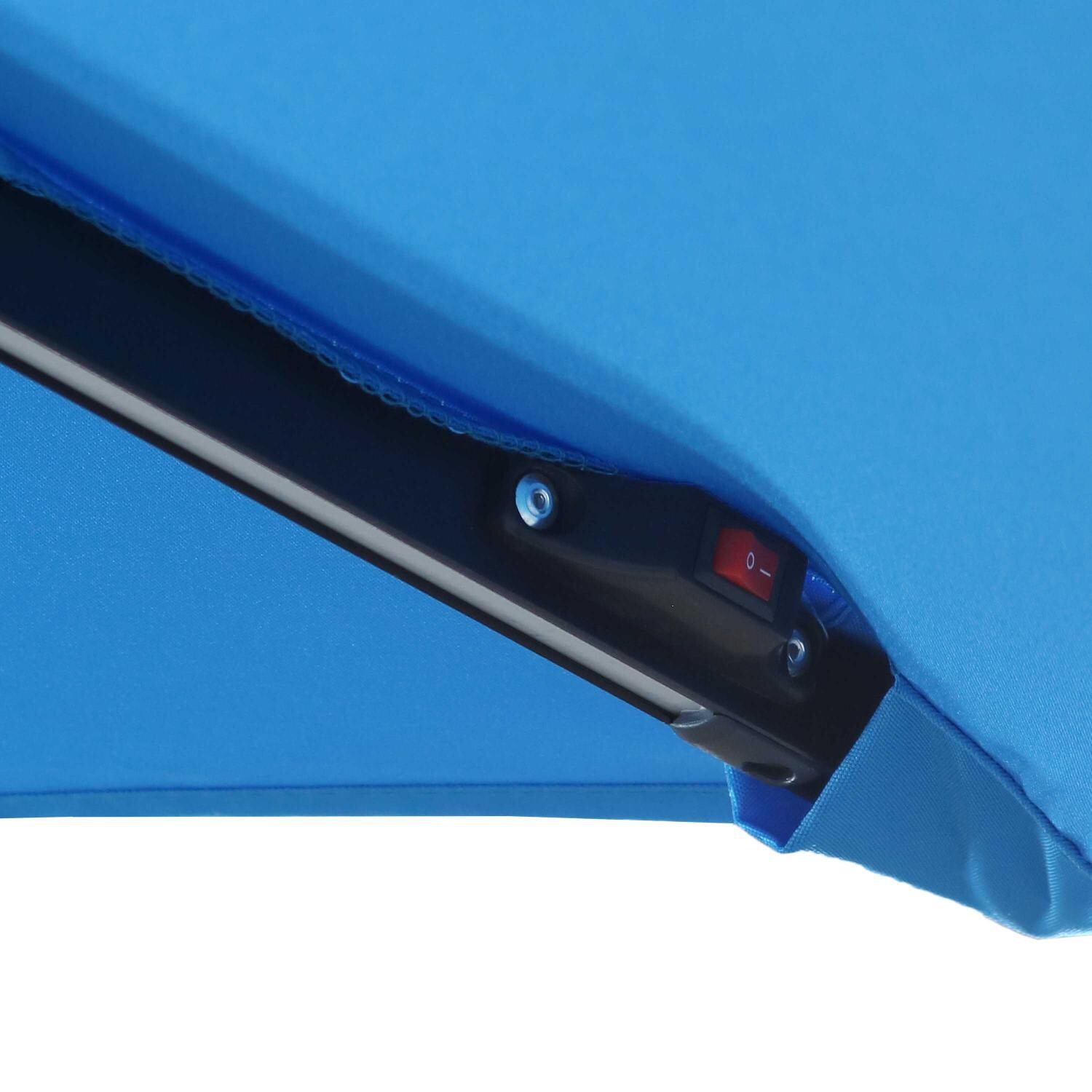 Ultimate Patio 10 Ft. Solar Lighted Patio Cantilever W/ Crank - Azure - Light Switch thumbnail