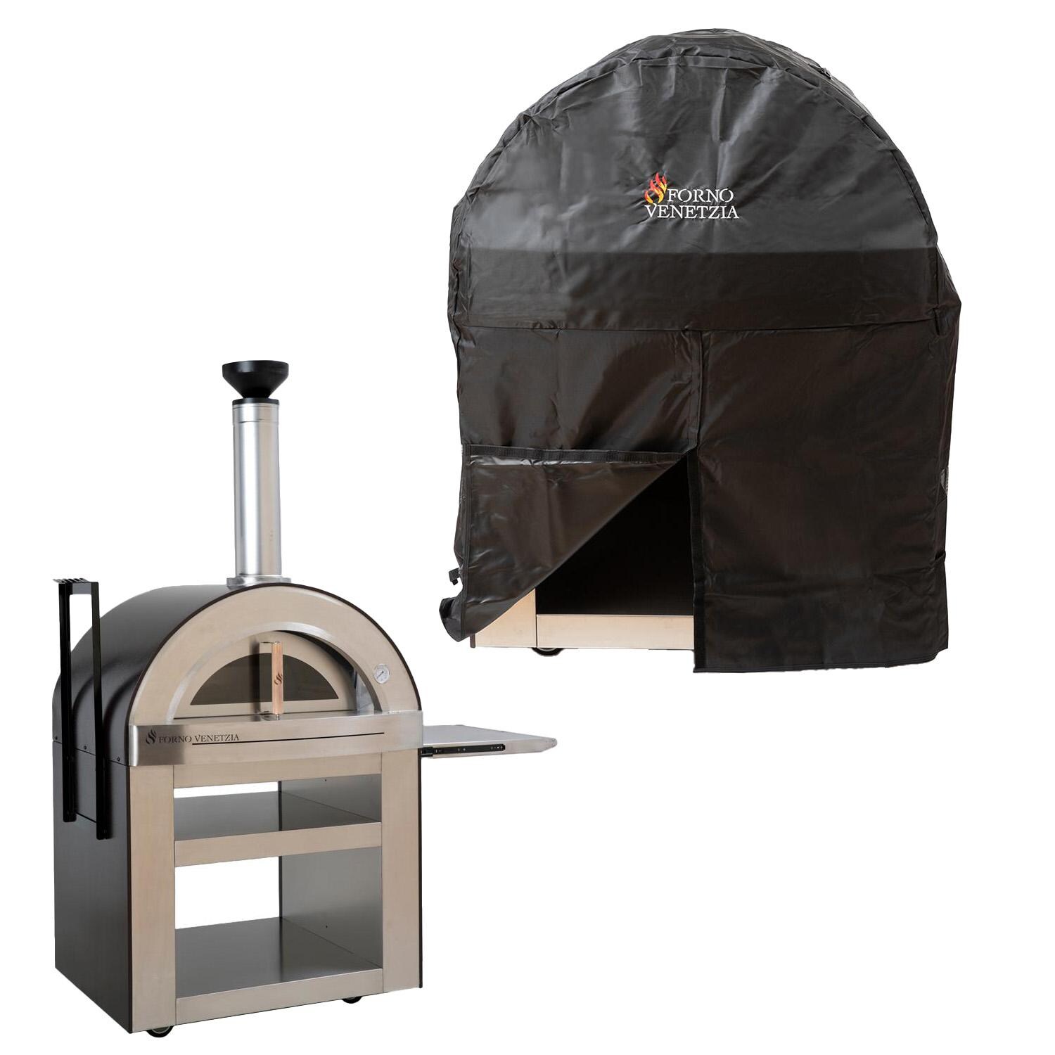 Forno Venetzia FVTOR500CCOV Torino 500 62-Inch Pizza Oven w/ Cart & Cover Bundle - Bundle - White Background thumbnail