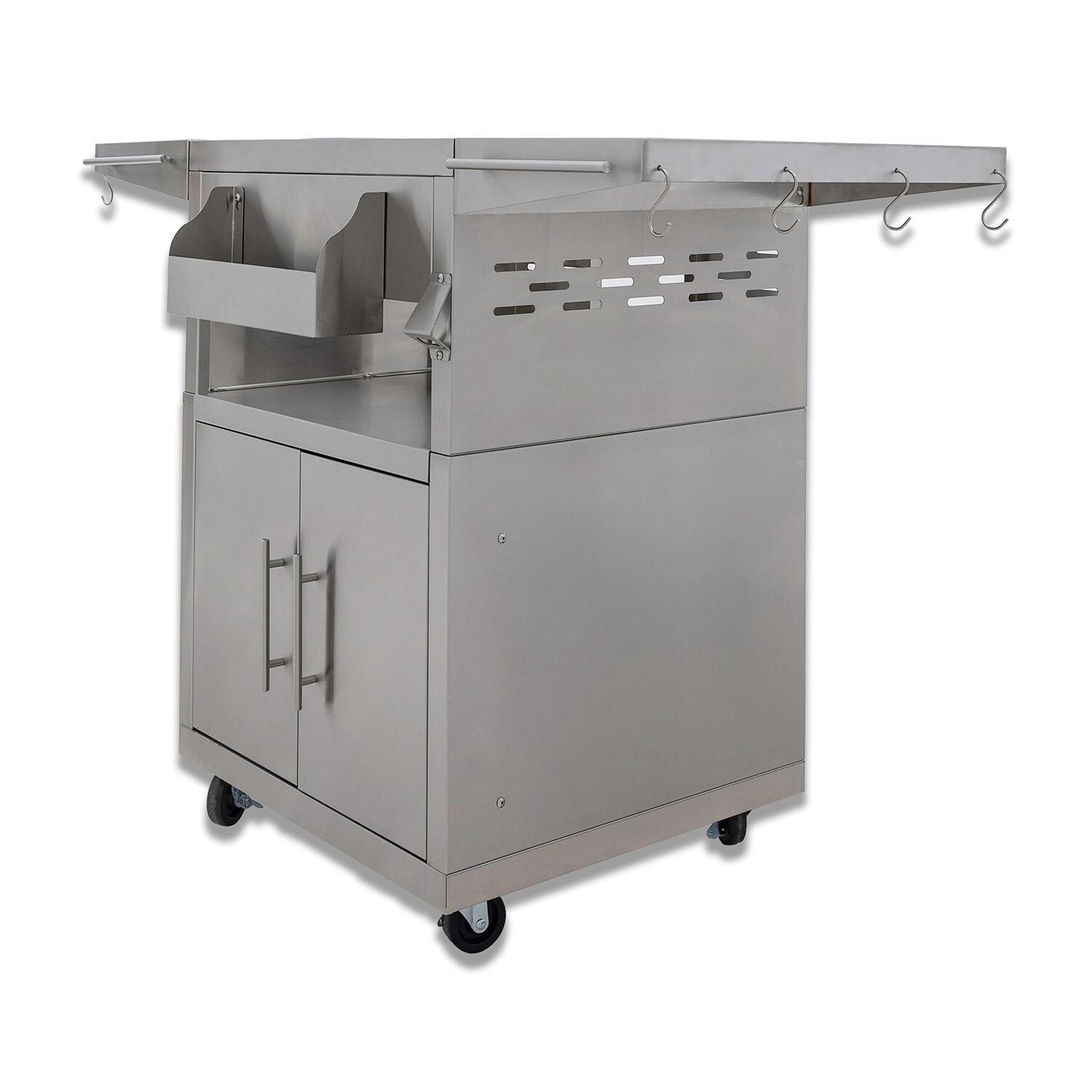 Blaze - BLZ-20-KMDO-CART-SC - Cast Aluminum Kamado Grill Cart Only - AngledSide View - White Background thumbnail