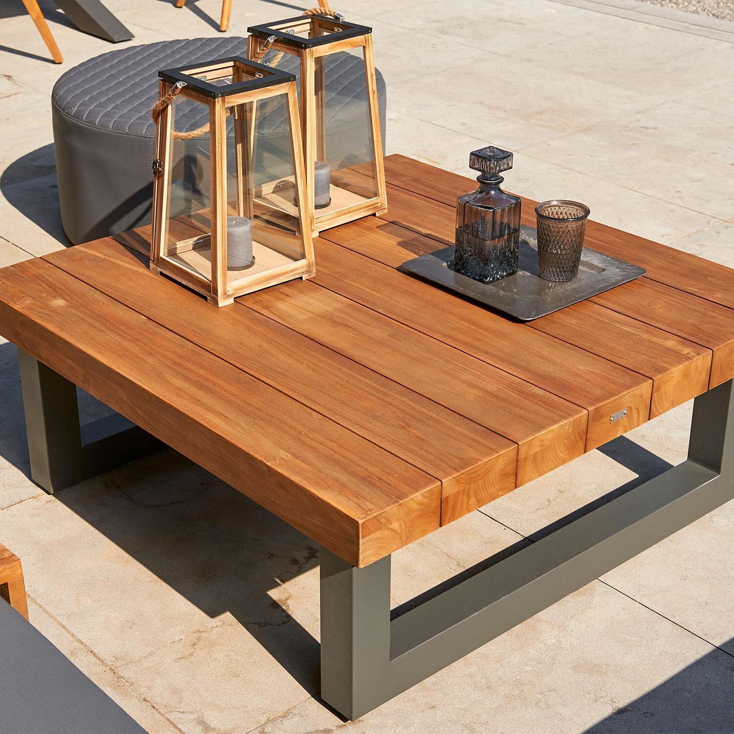 Nevada 8 Pc Sectional Corner Set w/ Pillows By KETTLER - Coffee Table - Lifestyle thumbnail