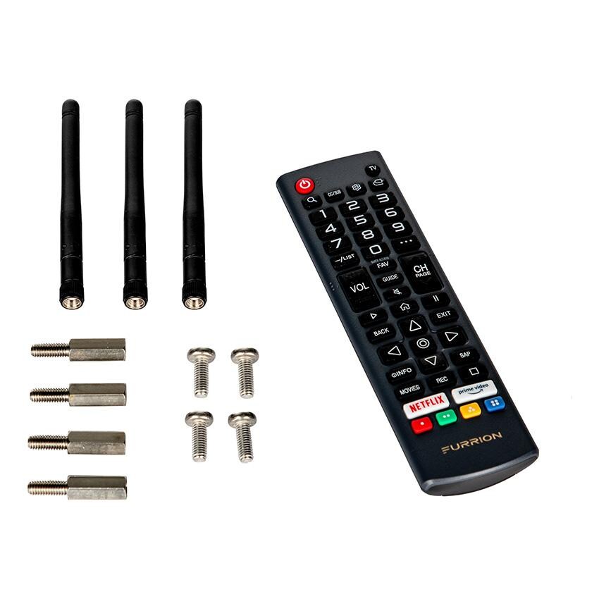 Furrion FDUP65CSA 65 Inch Partial Sun Smart 4K LED Outdoor TV - Remote and Hardware thumbnail