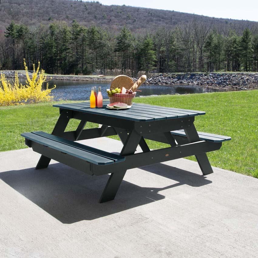 Lookwood 71 Inch Shale Recycled Plastic Picnic Table by Lakeview Outdoor Designs