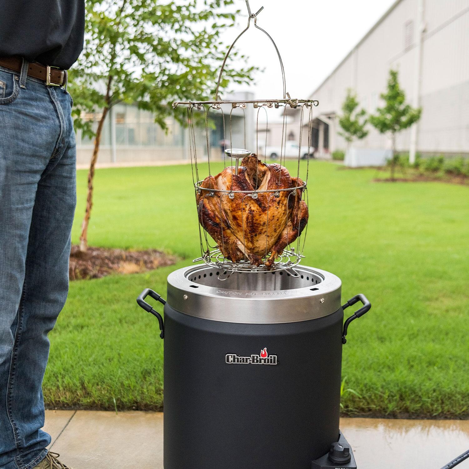 Charbroil 6776791W06 The Big Easy Better Basket - Preparing Rotisserie for Fryer - Lifestyle thumbnail