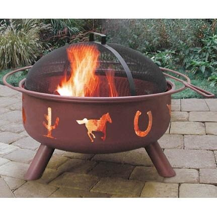 Landmann Big Sky Western 24 Inch Wood Burning Fire Pit With