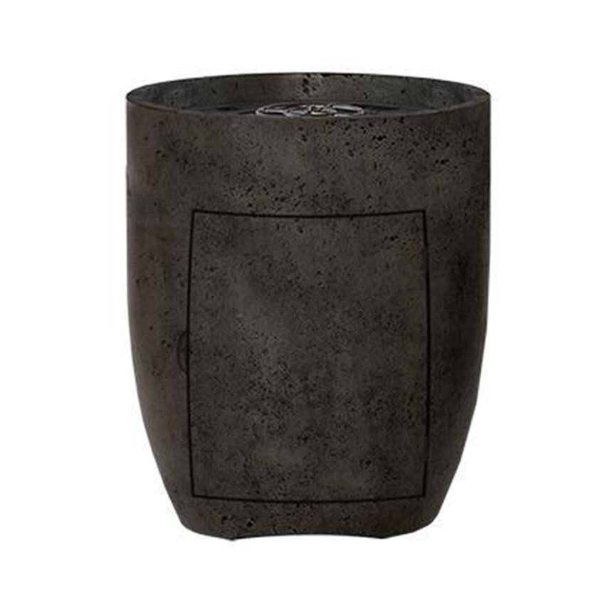 Pentola 3 24-in Round GFRC Propane Fire Urn in Ebony by Prism Hardscapes