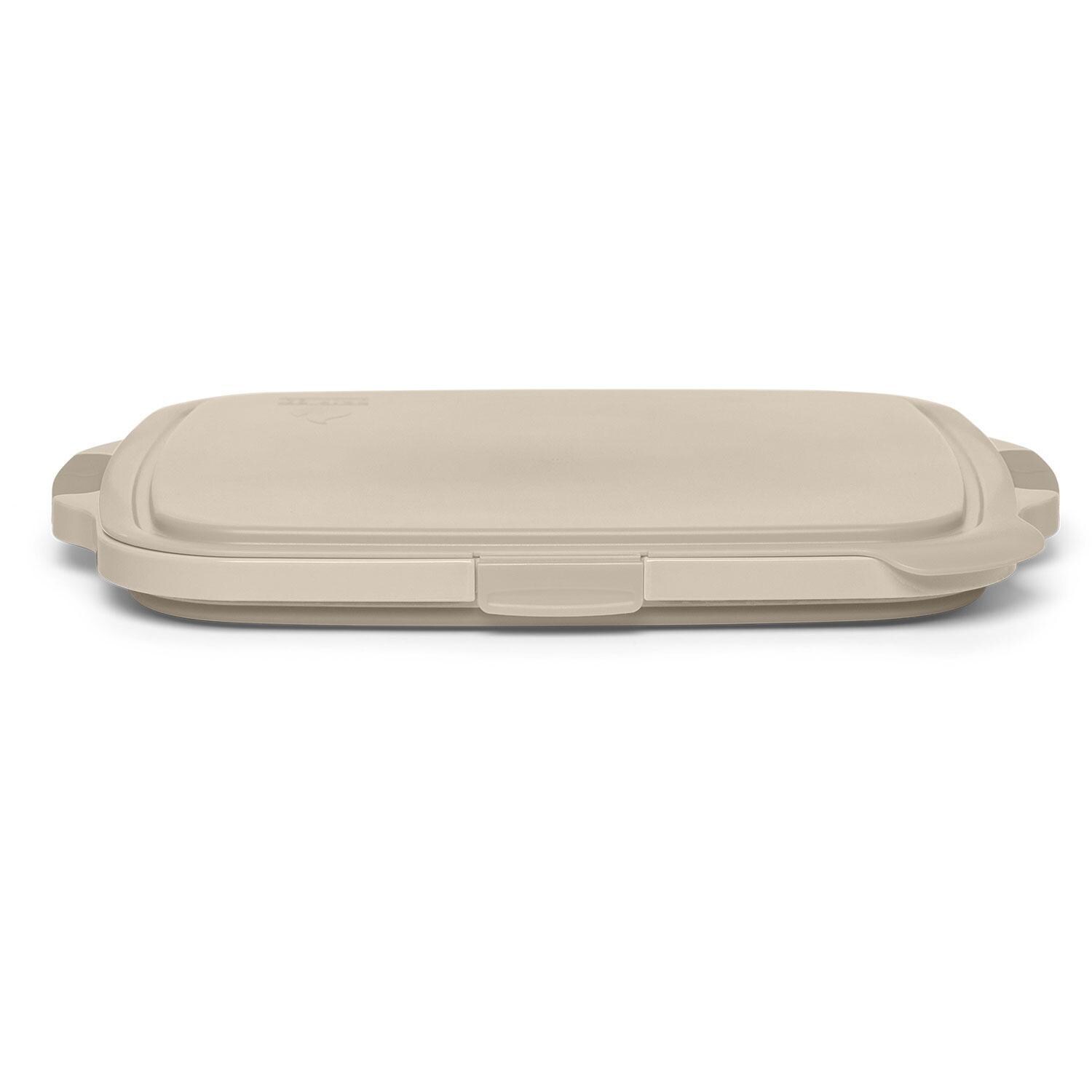Drip EZ TUBV2-JR-1-SS V2 Jr. BBQ Prep Tub - Sandstone - Lid - White Background thumbnail