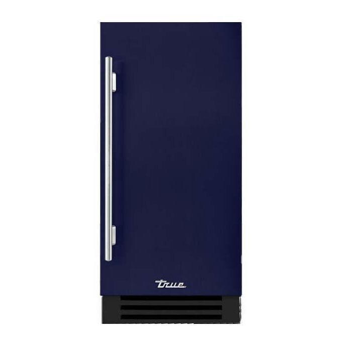 True TUIADA-15-RS-A~078-H04 ADA Height 15-Inch 75 Lb. Right Hinge Outdoor Ice Maker - Cobalt w/ Stainless Steel Handle - Display - White Background thumbnail