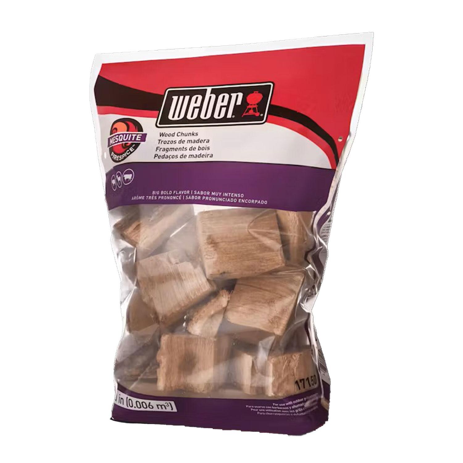 Weber 17150 Mesquite Burning Wood Chunks - Packaging - White Background thumbnail