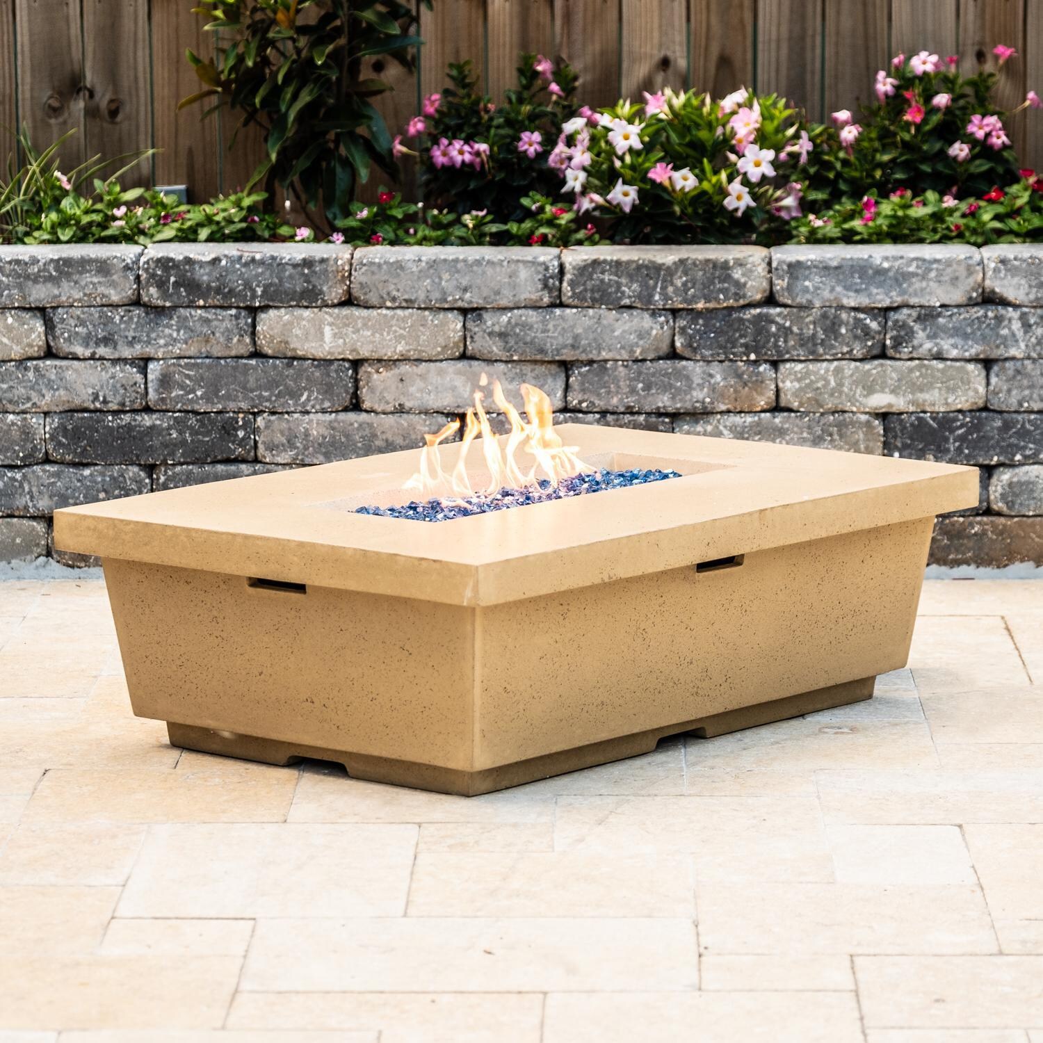 Contempo 52 Inch Rectangular GFRC Concrete Natural Gas Fire Pit Table ...